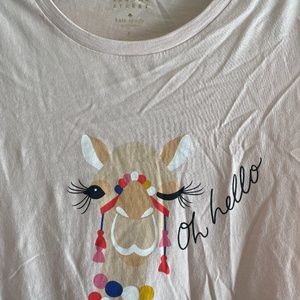 Kate Spade Oh Hello Camel Shirt Size Small